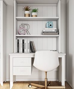 desk bookcase isavella collection white matte letto 01